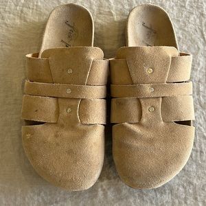 Free People Slip on Suede Mules